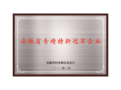 Spezialisiertes und neues Champion-Unternehmen der Provinz Anhui